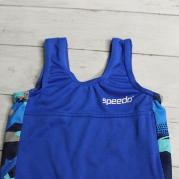 Speedo Baby Boy's 1 Pc Swimsuit Size 12-24 Months Rashguard Floatation - Picture 5 of 6
